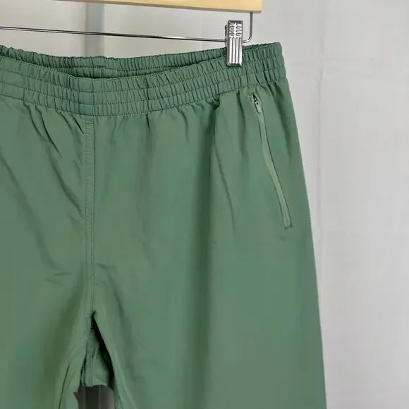 OUTDOOR VOICES RecTrek Ankle Crop Pants Zip Pocket Stretch Nylon Green XL - Picture 5 of 9